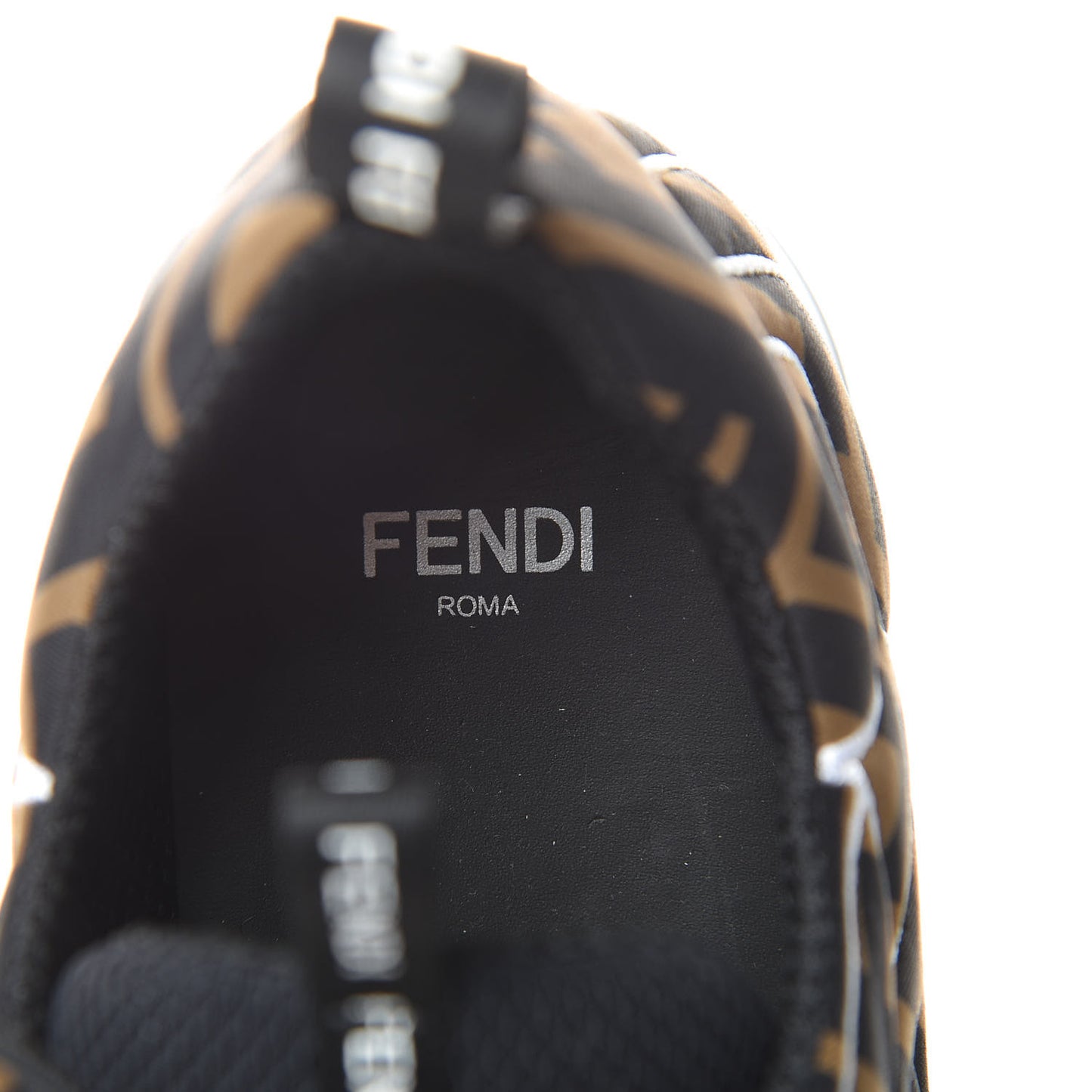 Stretch Fabric FFreedom Sneakers 37.5 Tobacco Black White