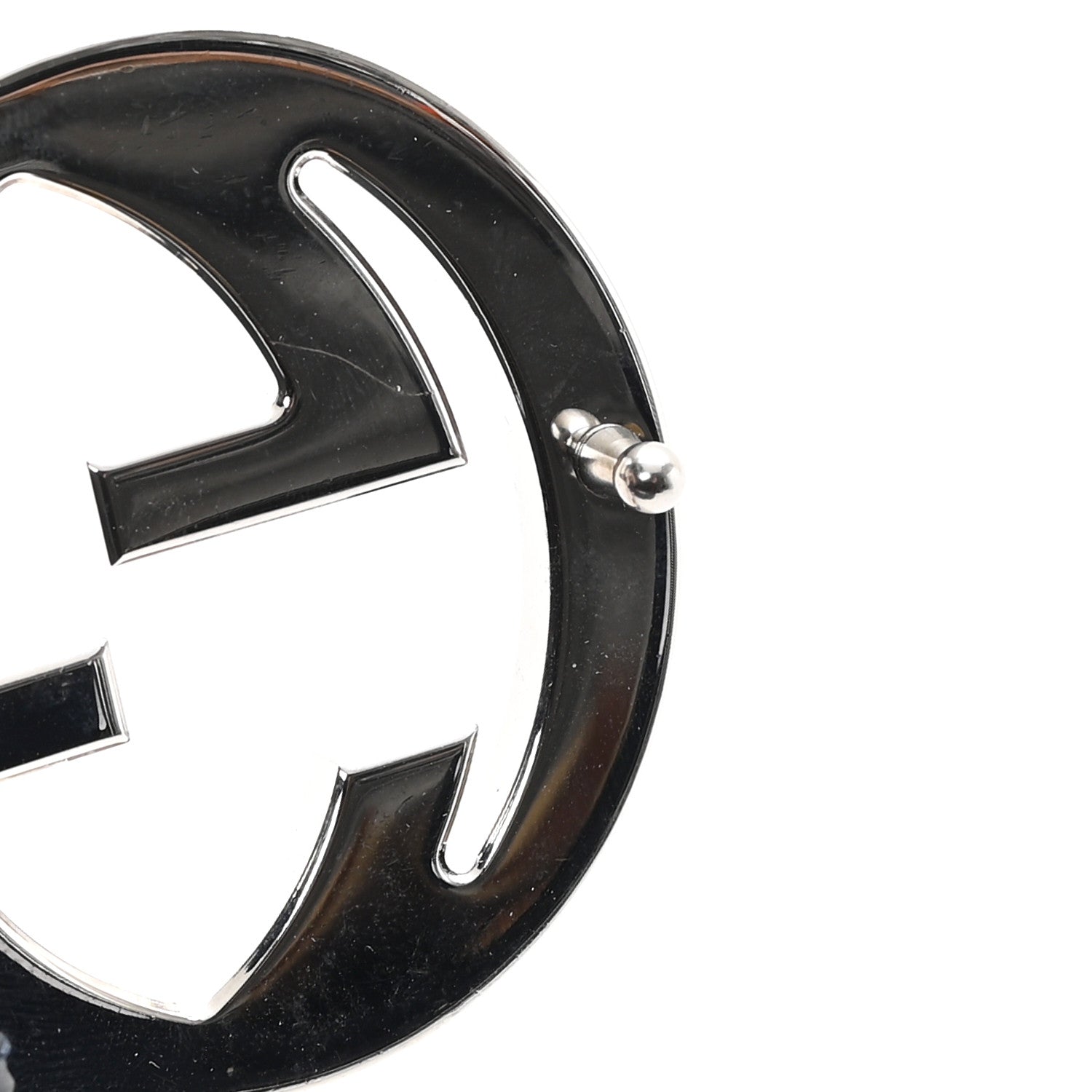 ごる蔵GUCCI Logo Black Patent Silver Gucci Guccissima Signature Interlocking G 40mm Belt 80 32 Blue