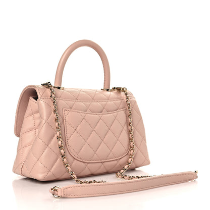 Chanel Caviar Quilted Mini Coco Handle Flap Rose Clair 3 of 9