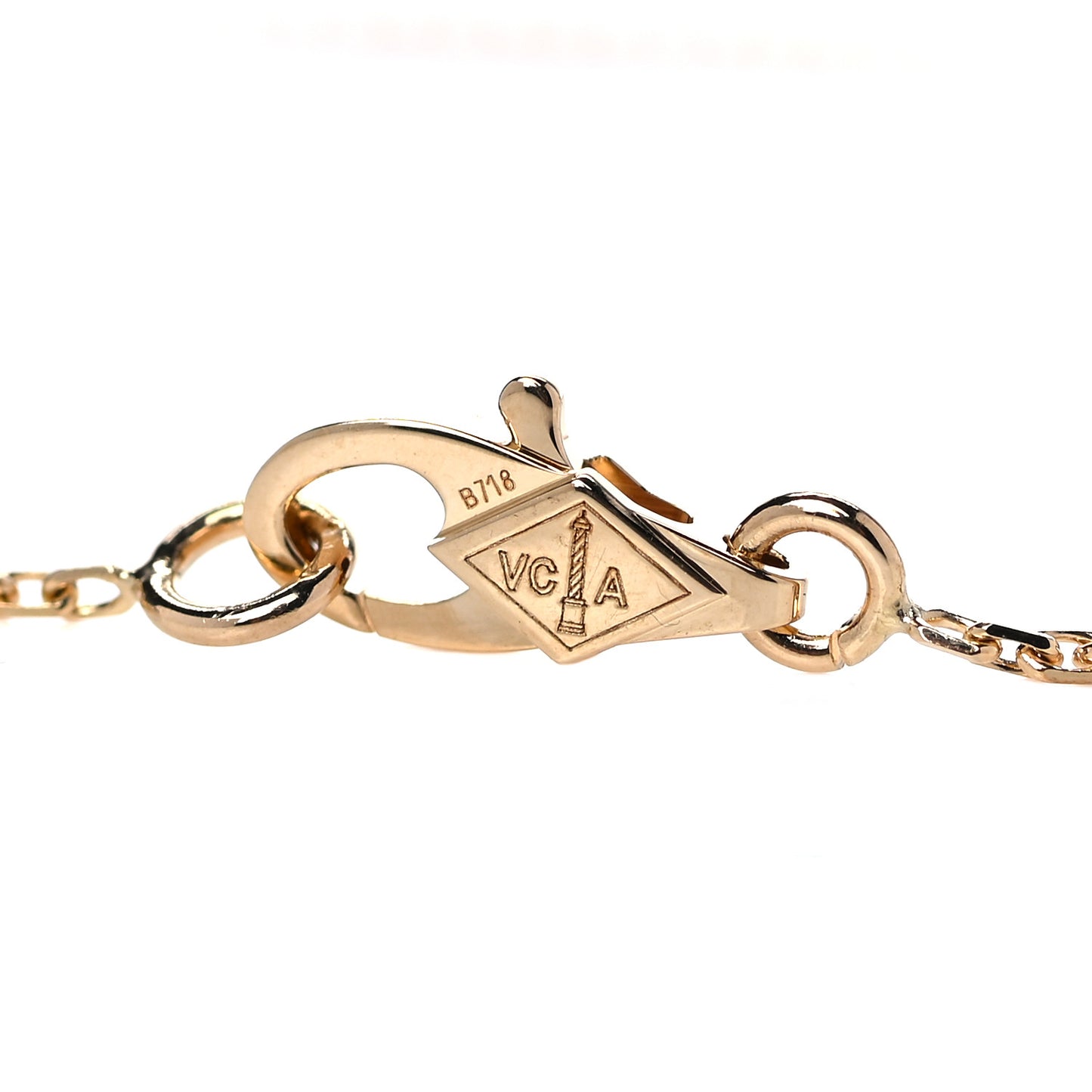 18K Yellow Gold Mother of Pearl Sweet Alhambra Butterfly Pendant Necklace