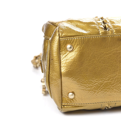 Chanel Crinkled Patent Modern Chain Tote Gold 8 of 12