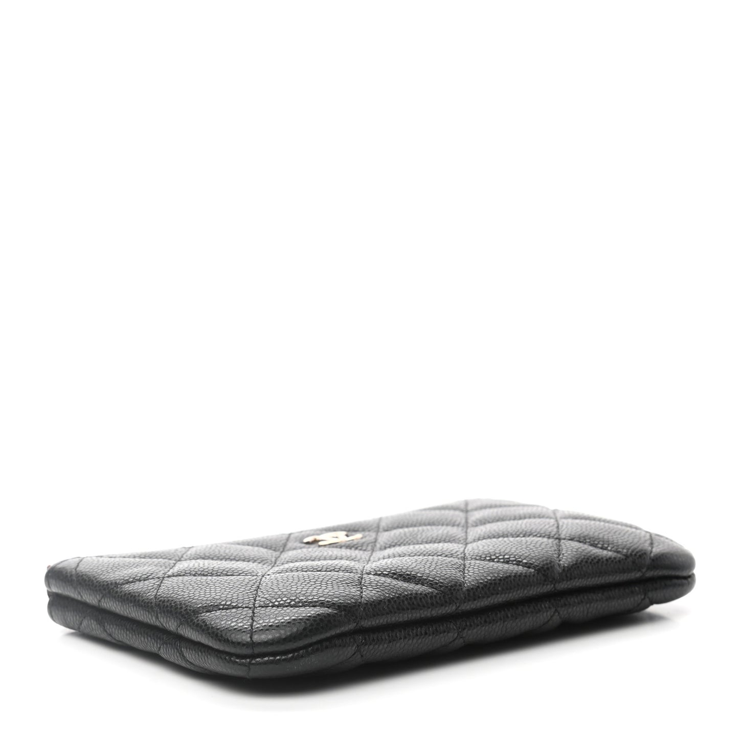 Caviar Quilted Small Cosmetic Case Black