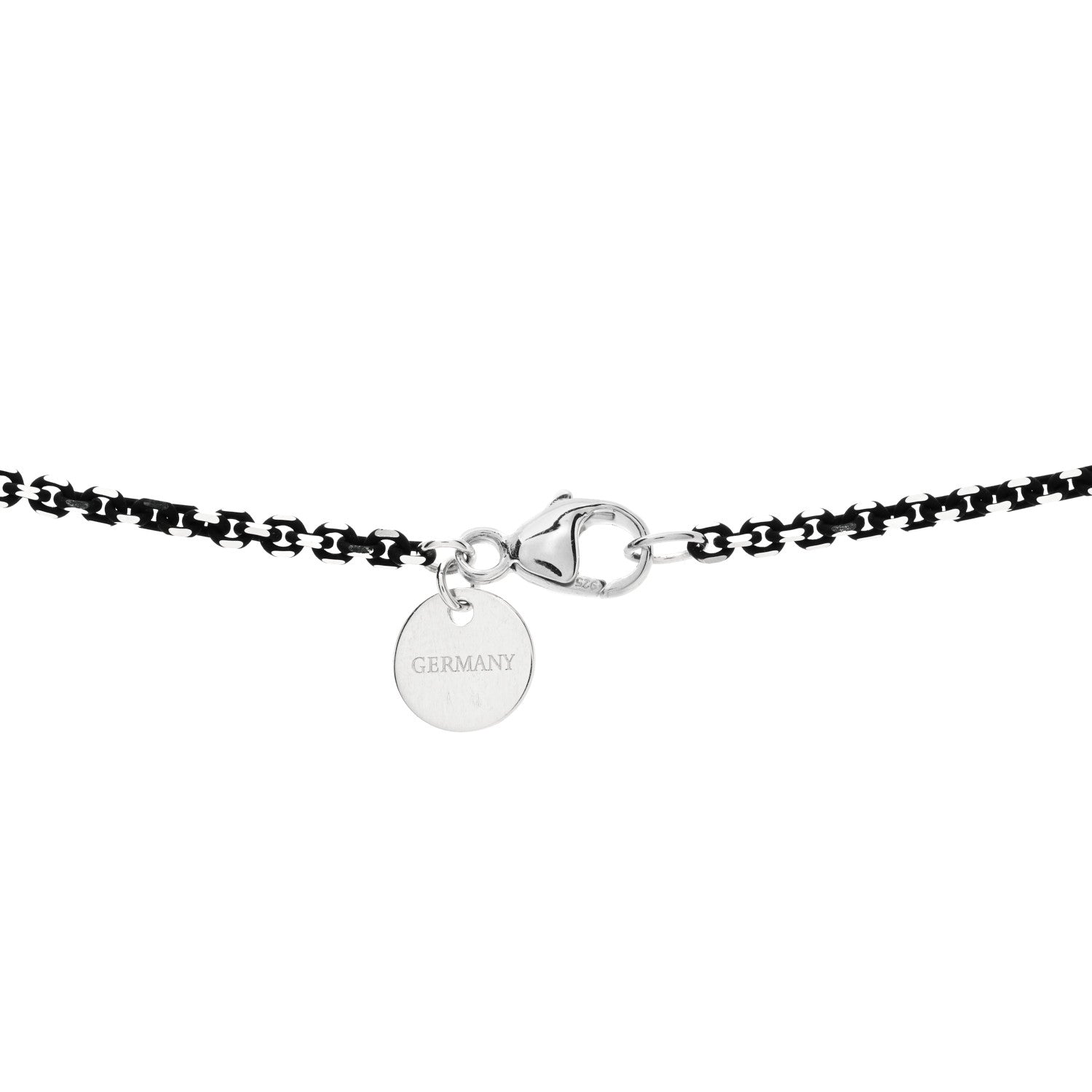 Tiffany Sterling Silver Enamel 1.75mm Chain Necklace Black 30" 4 of 5
