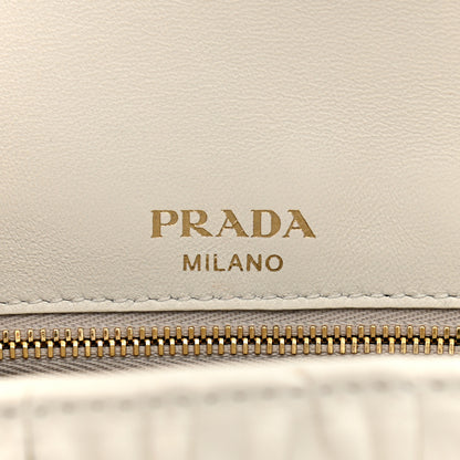 Prada Nappa Gaufre Medium Chain Flap Shoulder Bag White 6 of 11