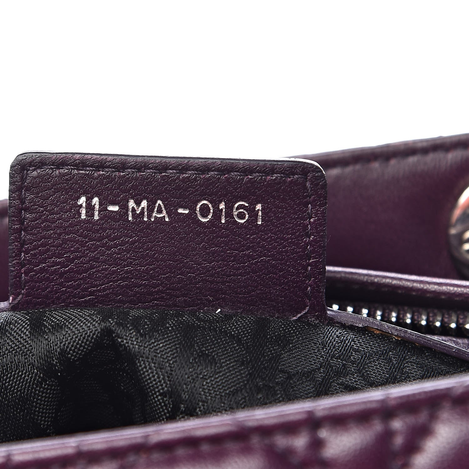 Christian Dior Lambskin Cannage Medium Lady Dior Purple 7 of 11