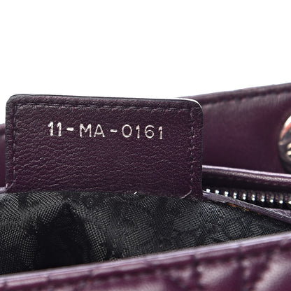 Christian Dior Lambskin Cannage Medium Lady Dior Purple 7 of 11