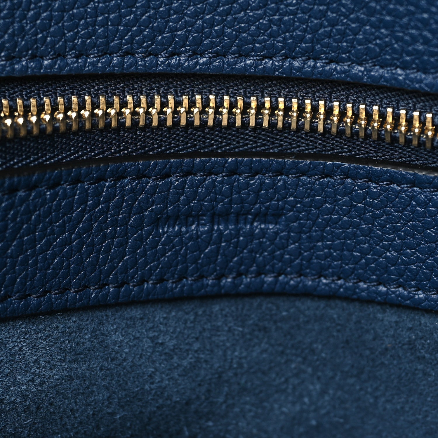 Celine Soft Grained Calfskin Medium Belt Cabas Phantom Deep Blue 7 of 10