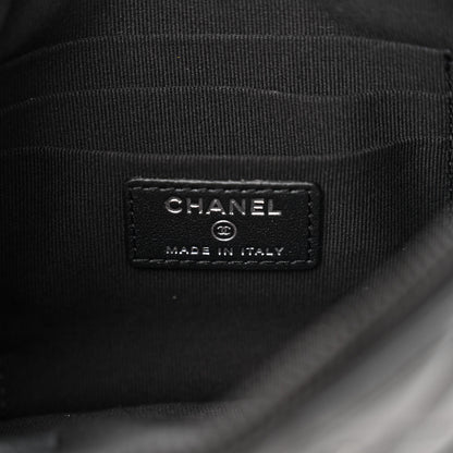 Chanel Pearly Lambskin Quilted Cosmetic Case So Black 6 of 7