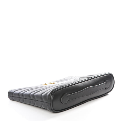 Gucci Calfskin Matelasse GG Marmont Zip Pouch Black 3 of 8