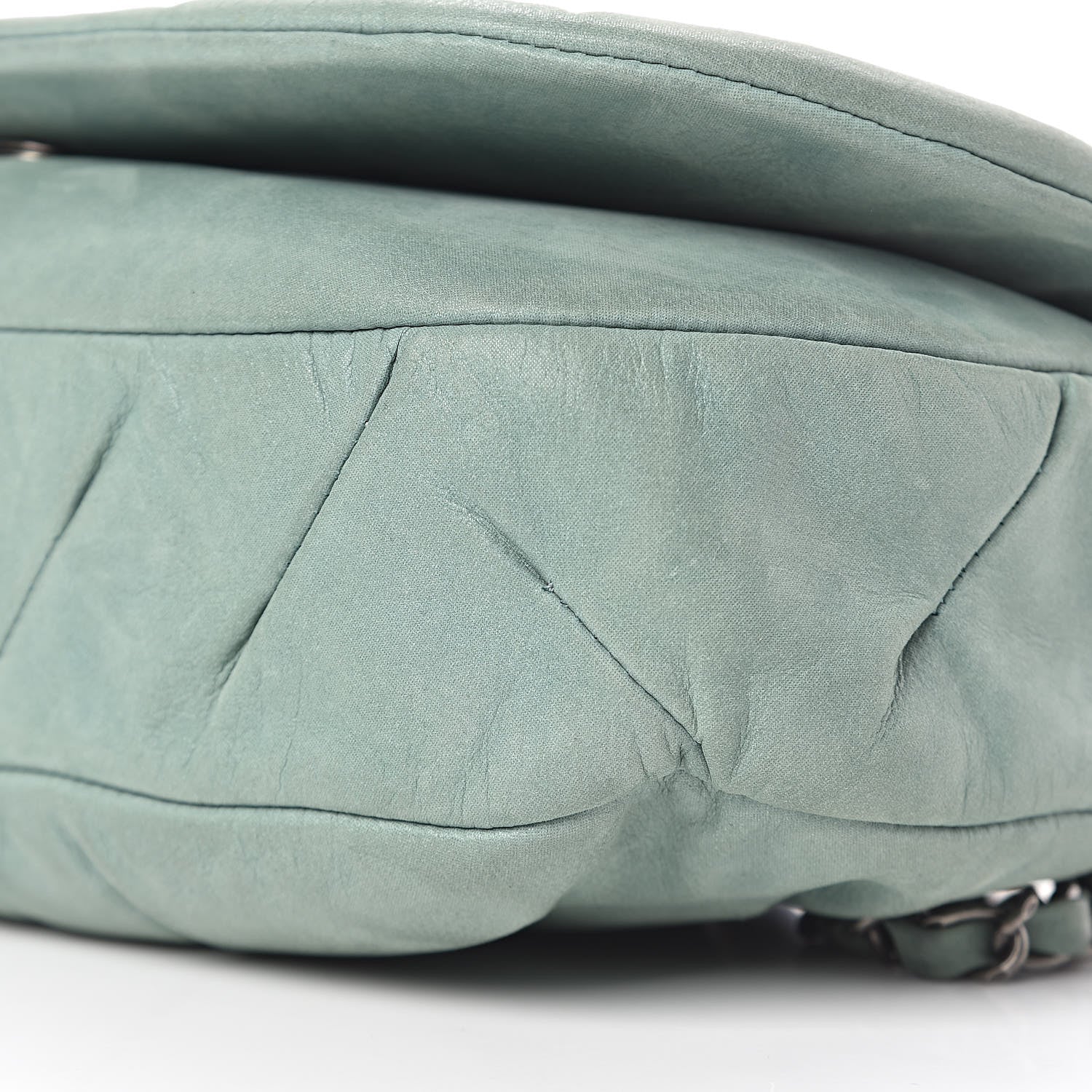 Chanel Iridescent Calfskin Glint Flap Green 12 of 14