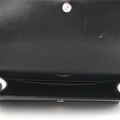 Saint Laurent Grain De Poudre Monogram Cassandre Clutch Black 5 of 11