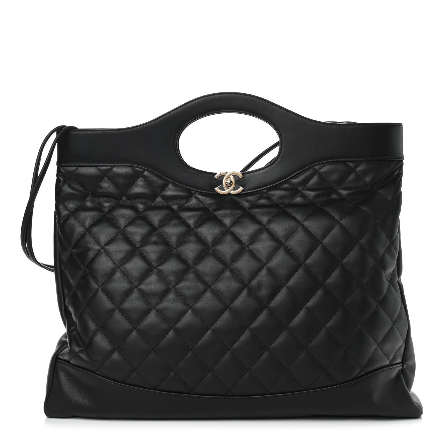 Chanel Lambskin Quilted Large 31 Shopping Bag Black 1 of 9