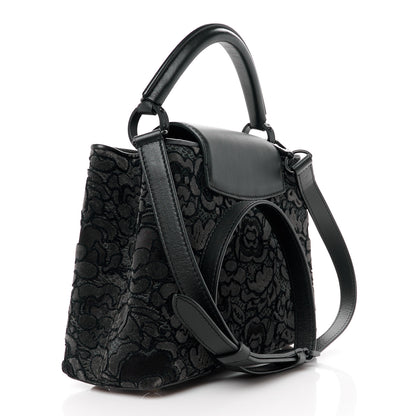 Louis Vuitton Velvet Dentelle Embroidery Capucines BB Black 3 of 9