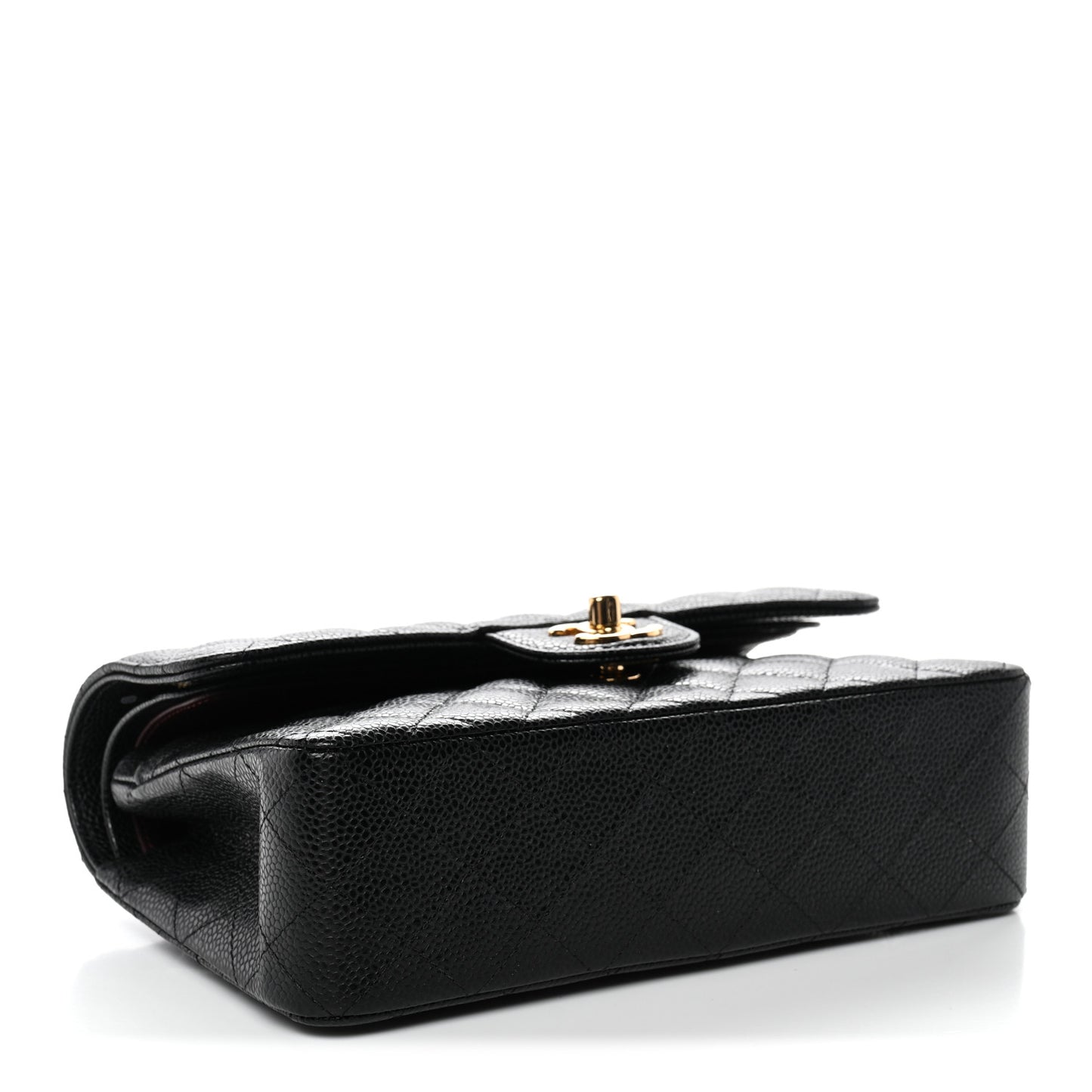 Caviar Quilted Small Double Flap Black