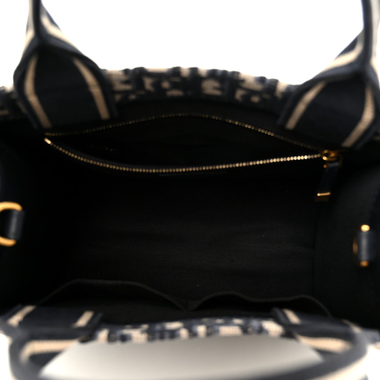 Oblique Calfskin Small Book Tote With Strap Blue Multicolor