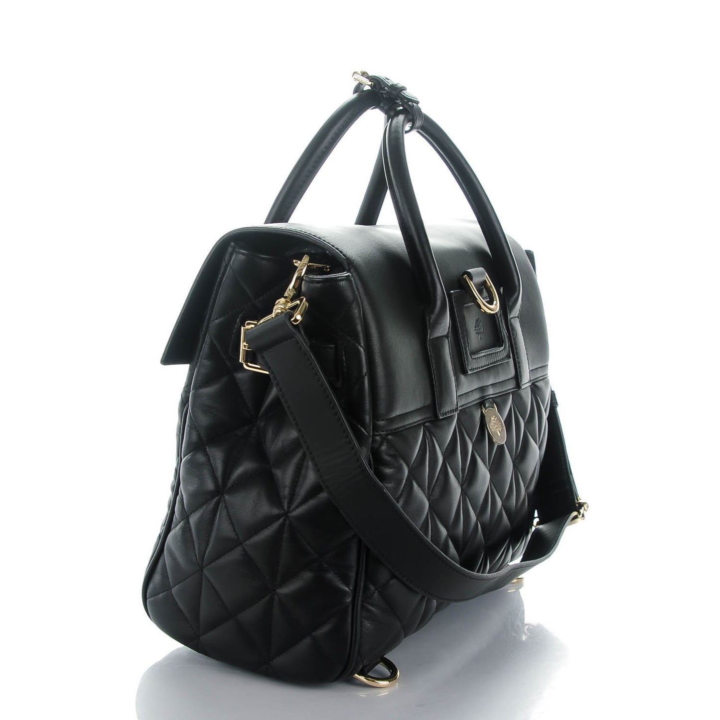 Nappa Quilted Cara Delevingne Convertible Bag Black