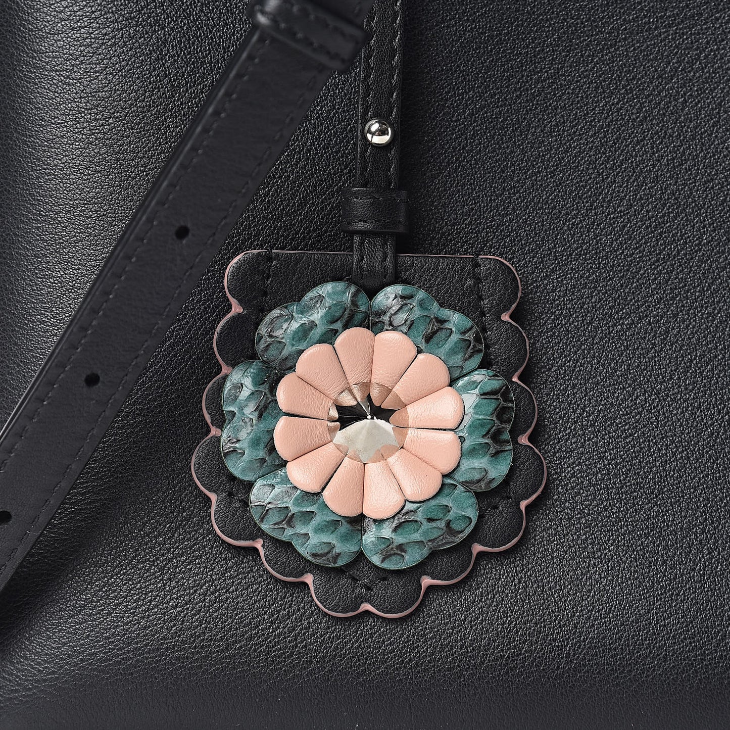 Vitello Dolce Elaphe Petite 2Jours Tote Black