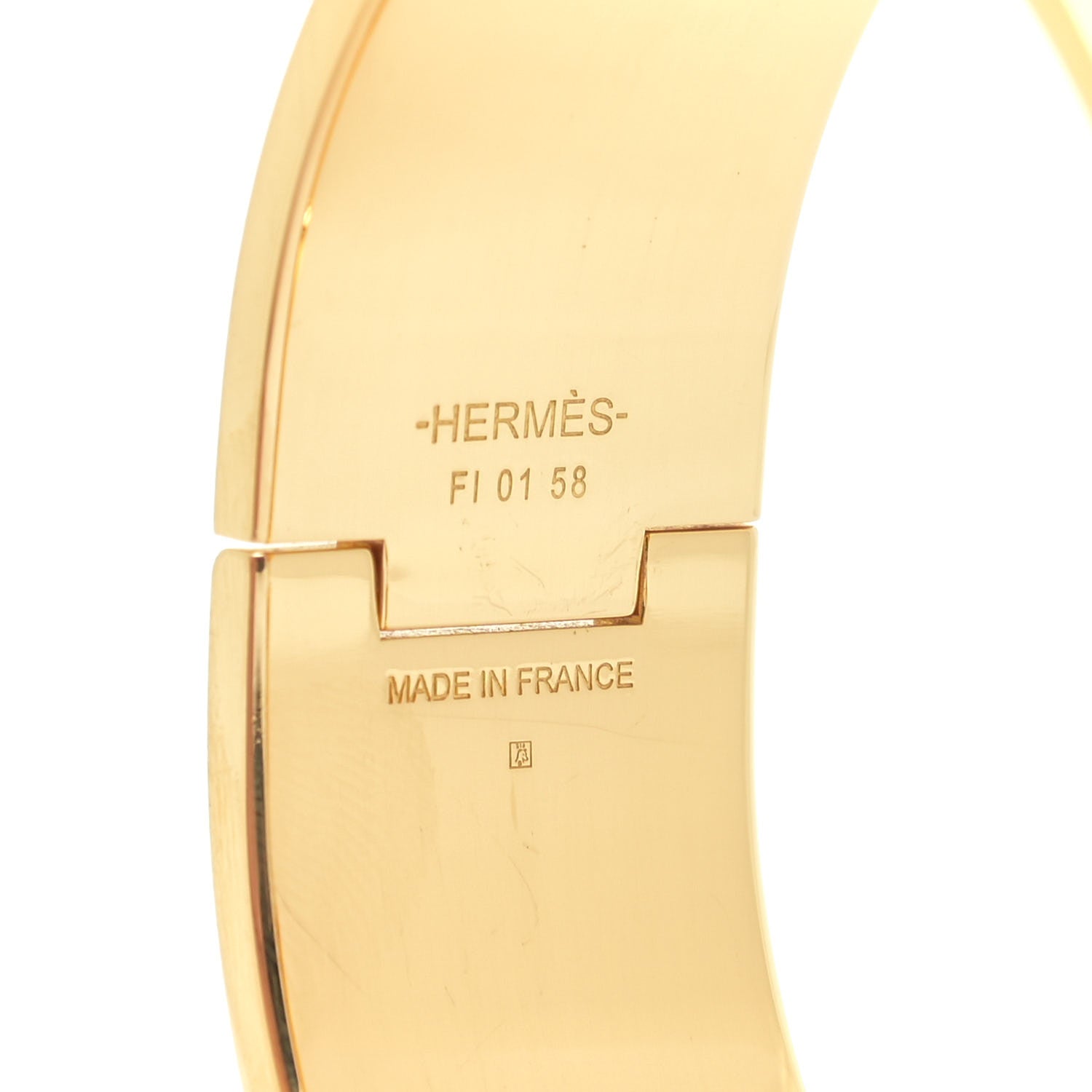 Hermes Enamel Wide Clic Clac H Bracelet PM White 4 of 5