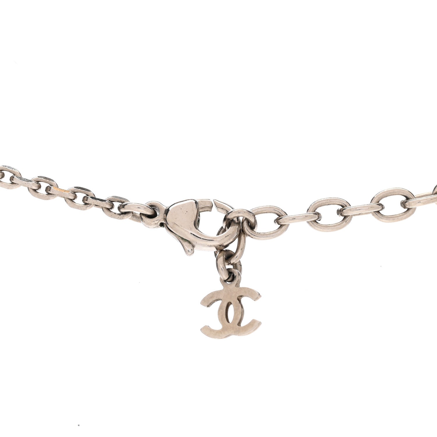 Chanel Resin Strass Geometric Square CC Necklace Black 6 of 6