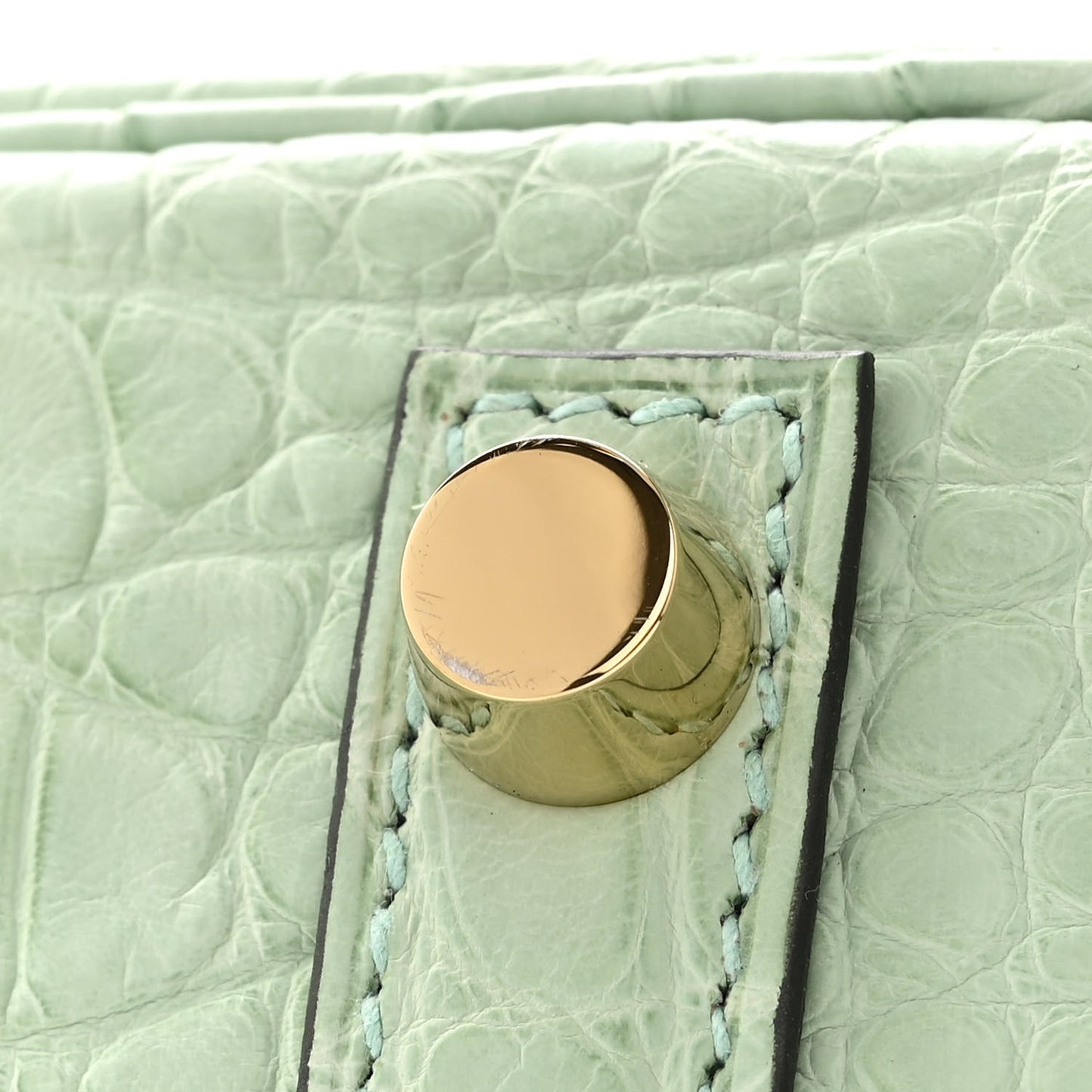 Matte Alligator Birkin 25 Vert D'eau