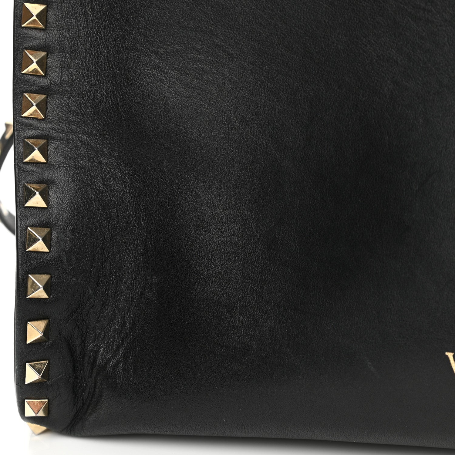 Valentino Garavani Vitello Rockstud Dome Shopper Black 8 of 15