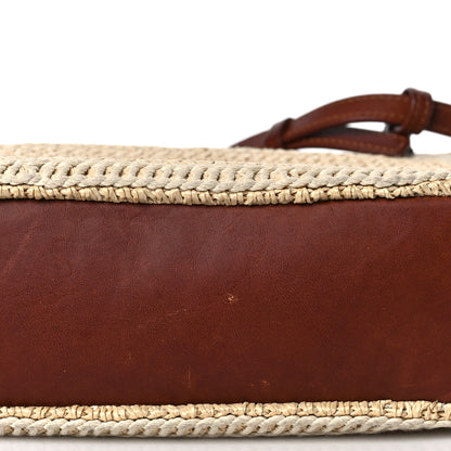 Saint Laurent Raffia Canvas Monogram Lou Camera Bag Beige Brown 10 of 17