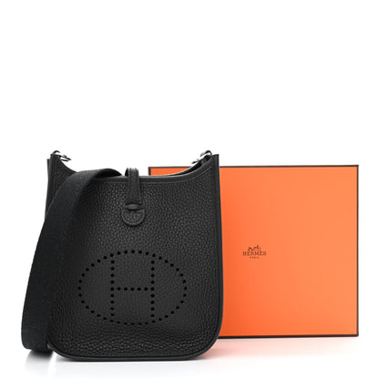 Hermes Taurillon Clemence Evelyne TPM Black 11 of 11