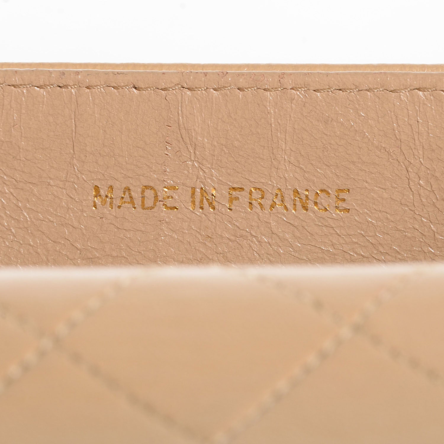 Chanel Lambskin Quilted Trapezoid Shoulder Flap Bag Beige White 9 of 10