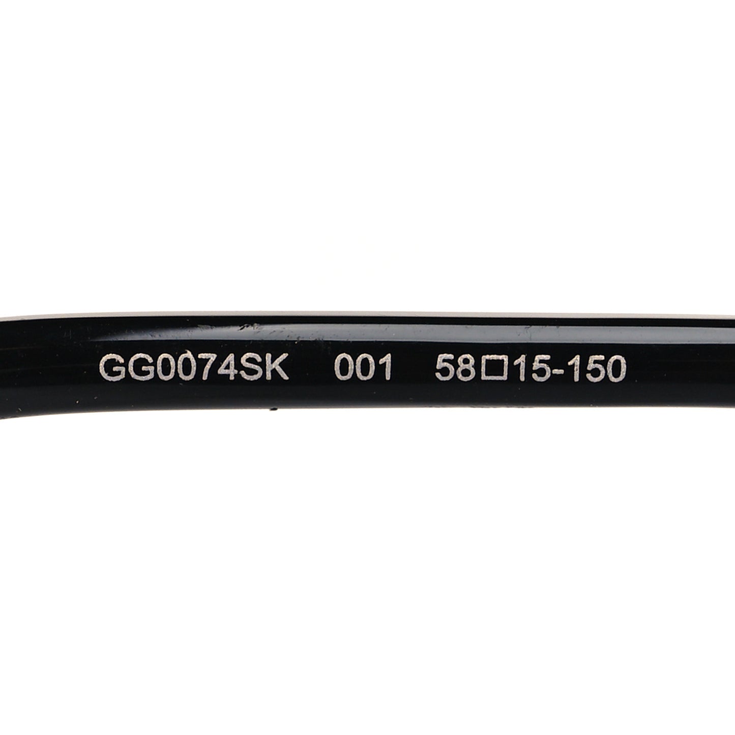 Round Metal GG0074SK Sunglasses Black Silver