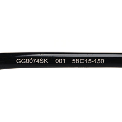 Gucci Round Metal GG0074SK Sunglasses Black Silver 5 of 7