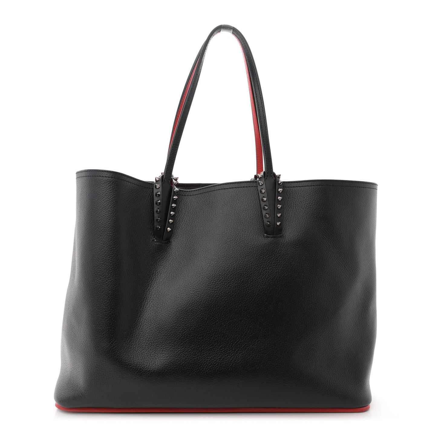 Calfskin Spikes East West Cabata Tote Black