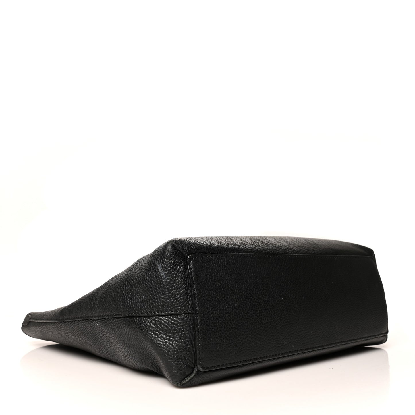 Grainy Calfskin Remington Tote Black