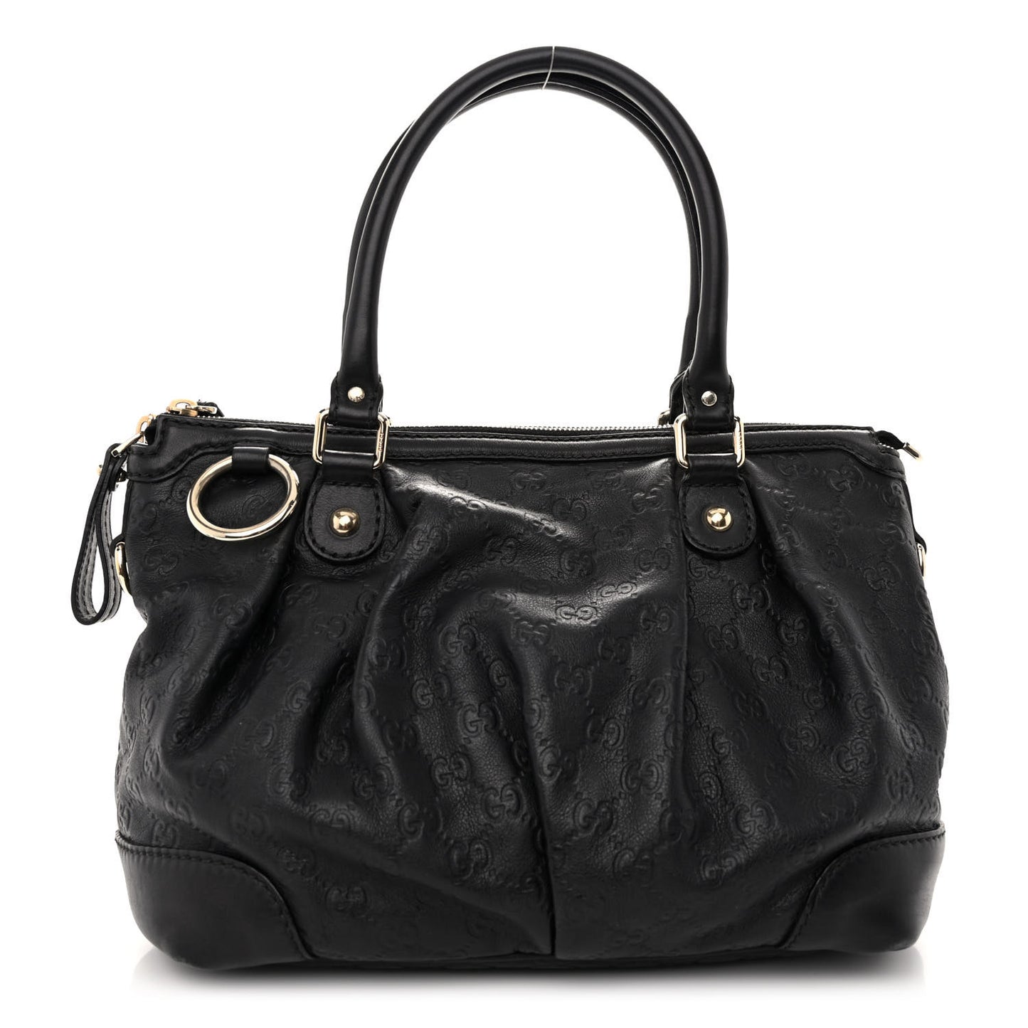 Guccissima Medium Sukey Top Handle Tote Black