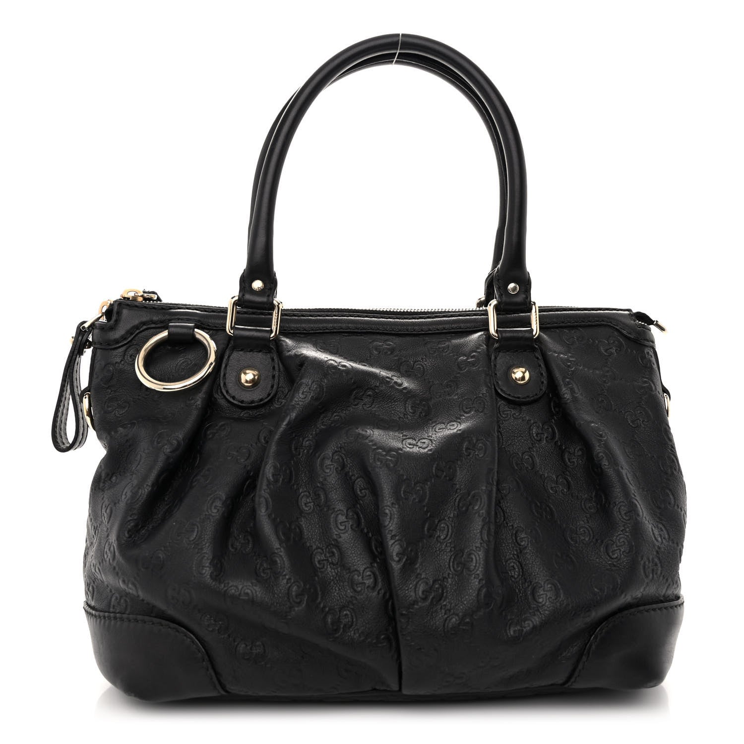 Gucci Guccissima Medium Sukey Top Handle Tote Black 1 of 9