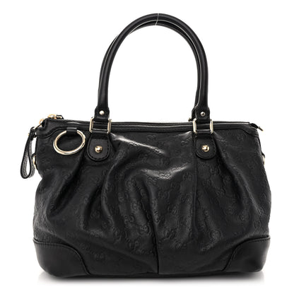 Gucci Guccissima Medium Sukey Top Handle Tote Black 1 of 9