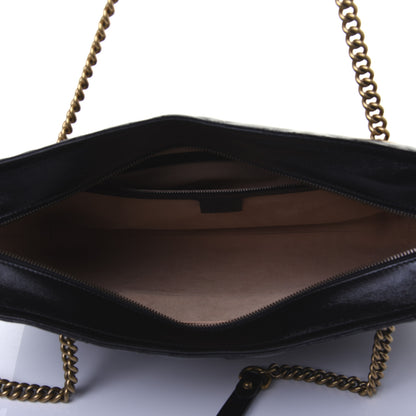 Gucci Vintage Calfskin Matelasse Medium GG Marmont Slim Tote Black 5 of 16