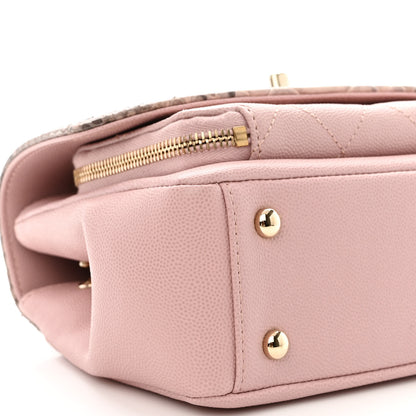 Chanel Snakeskin Caviar Quilted Small Business Affinity Flap Light Pink 9 of 11