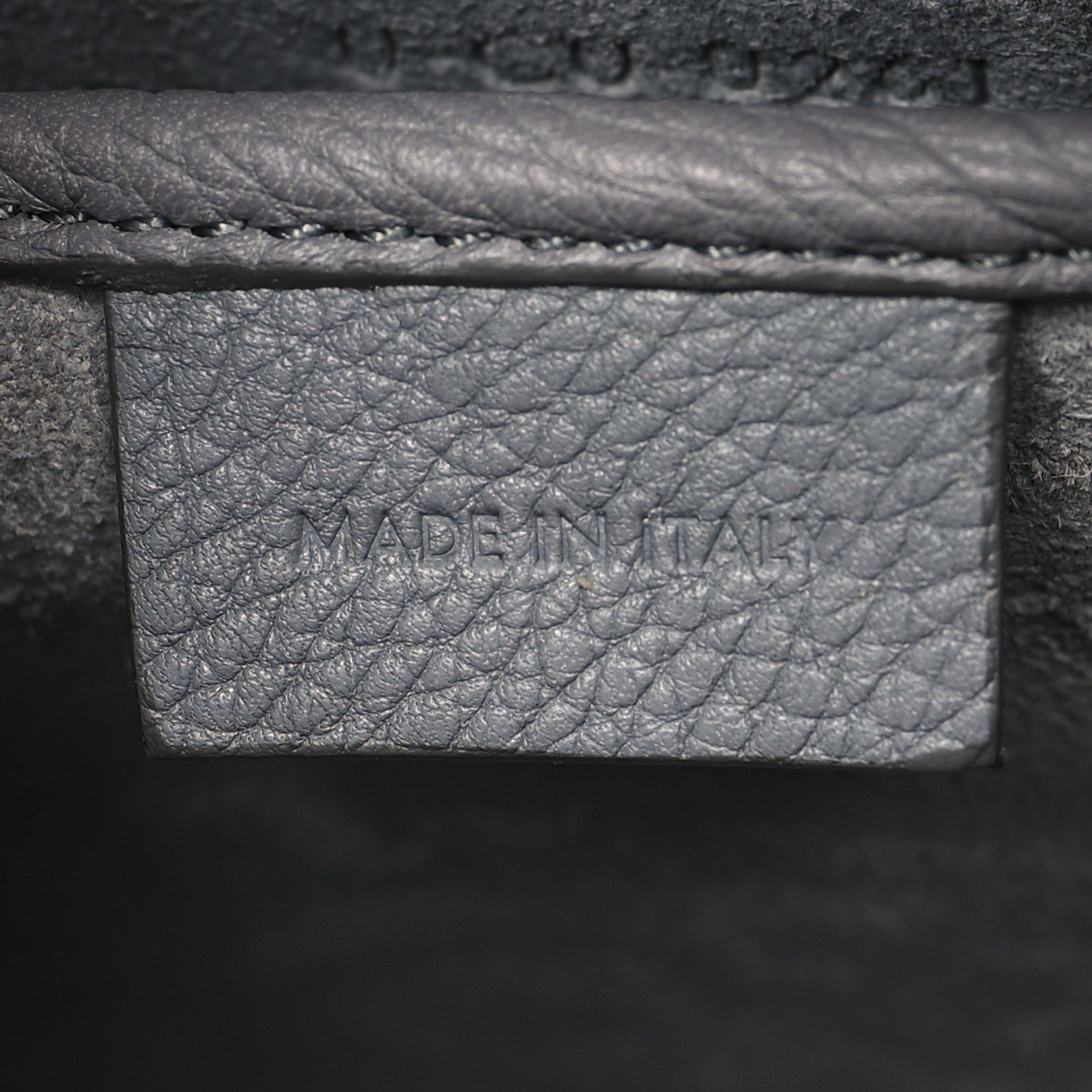 Celine Drummed Calfskin Nano Luggage Kohl 7 of 11