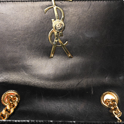 Saint Laurent Patent Matelasse Monogram Small Vicky Chain Bag Black 12 of 12