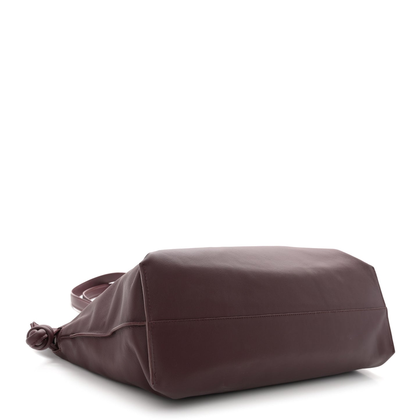 Calfskin Large Flamenco Knot Bag Dark Burgundy