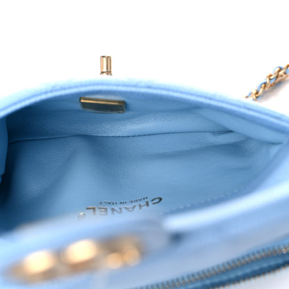 Chanel Shiny Caviar Pick Me Up Flap Belt Bag Light Blue 4 of 10