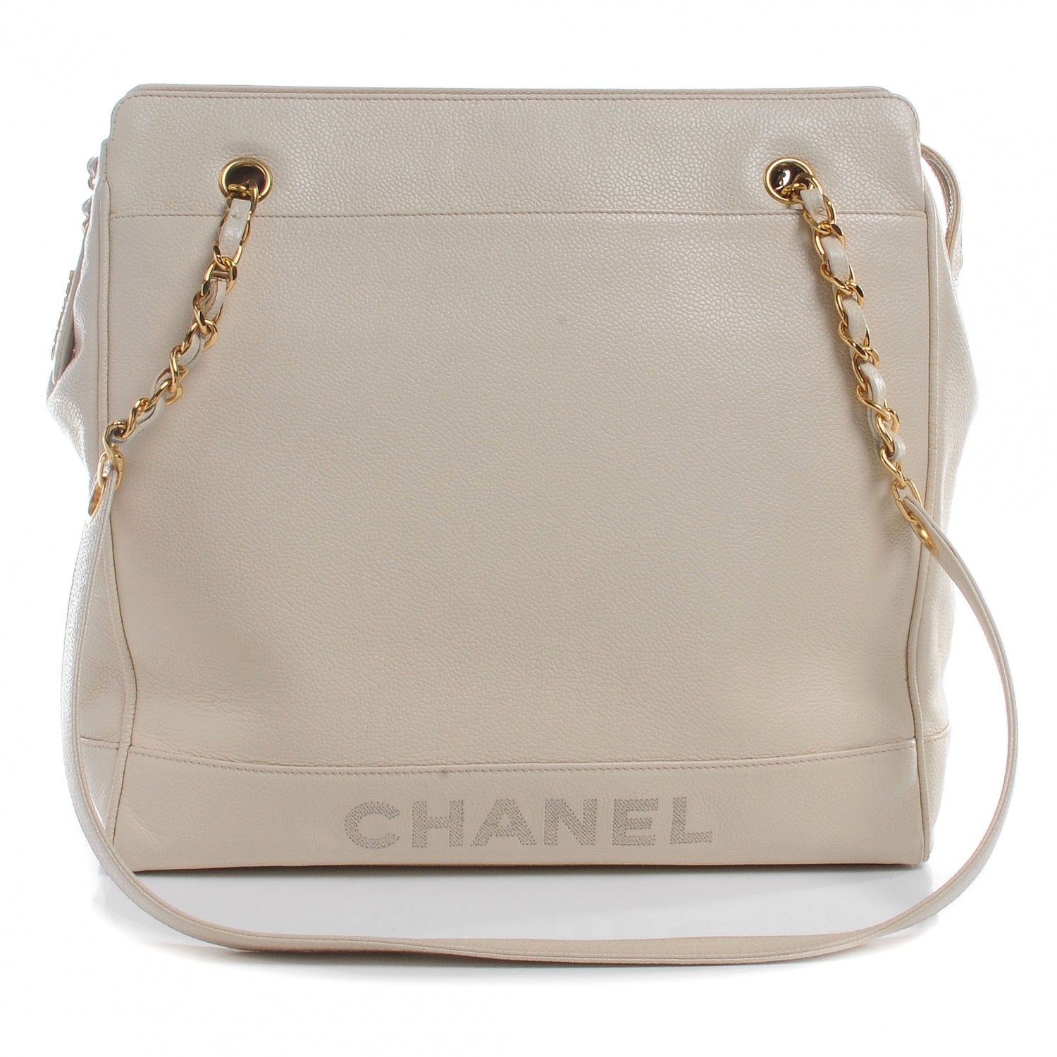 Chanel Caviar Shoulder Bag Ivory 1 of 9