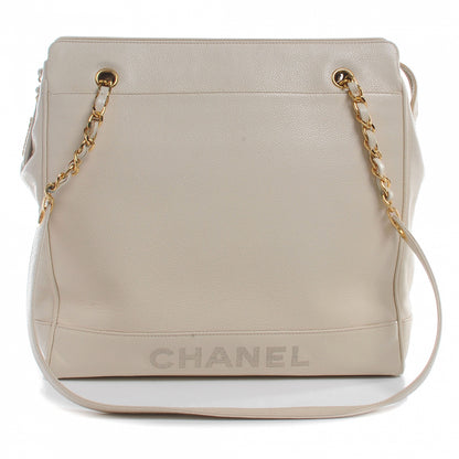 Chanel Caviar Shoulder Bag Ivory 1 of 9