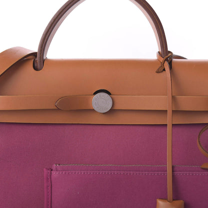 Hermes Vache Hunter Toile Herbag Zip 31 PM Tosca 8 of 8