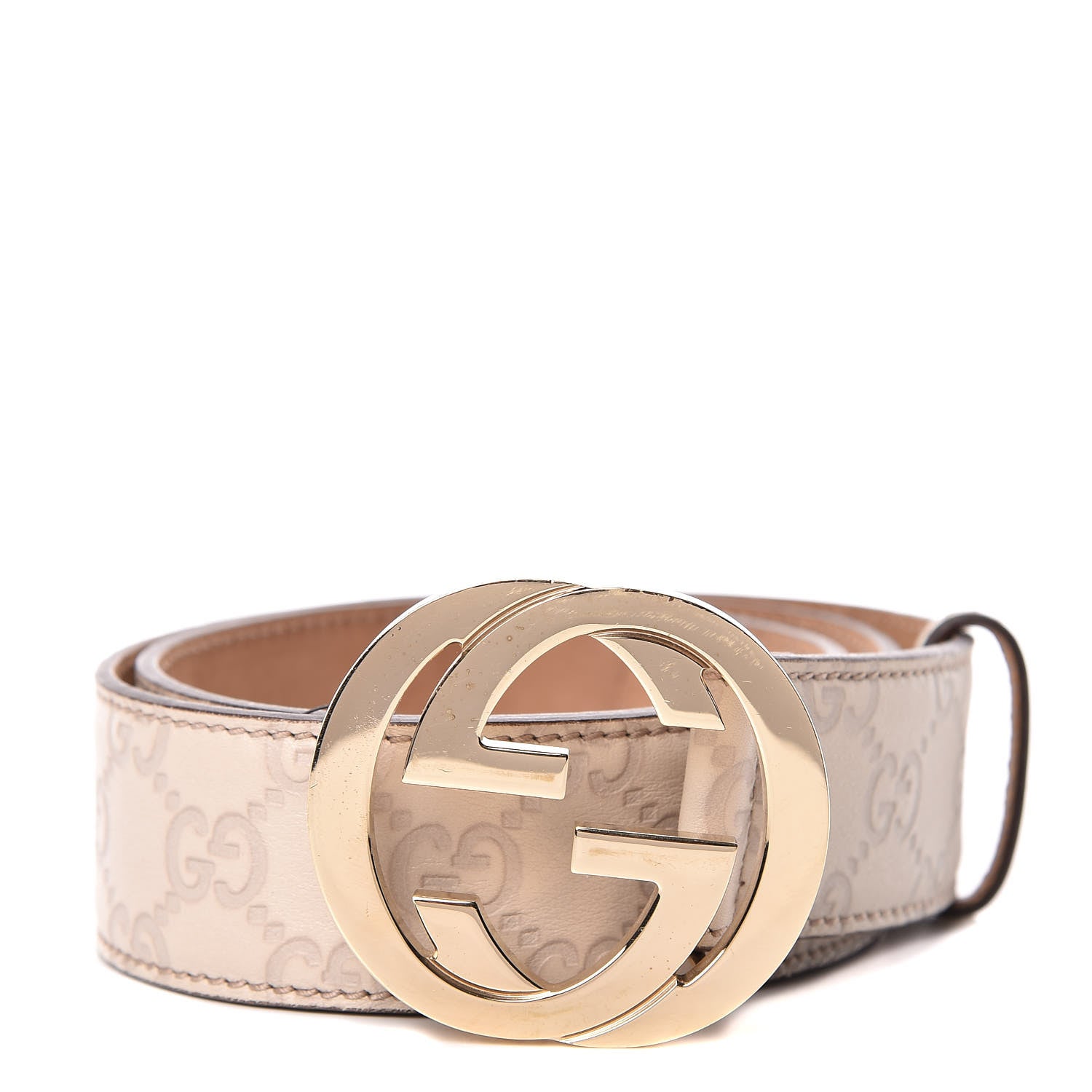 Gucci Guccissima Interlocking G 40mm Belt 80 32 Off White 1 of 6