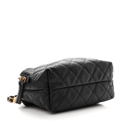 Chanel Calfskin Quilted Mini Bowling Bag Black 4 of 10