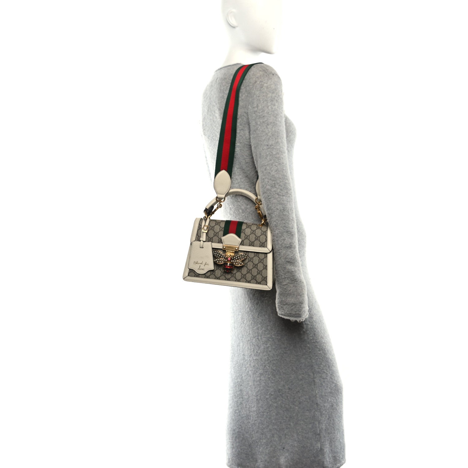 Gucci GG Supreme Monogram Small Queen Margaret Top Handle Bag White 2 of 10