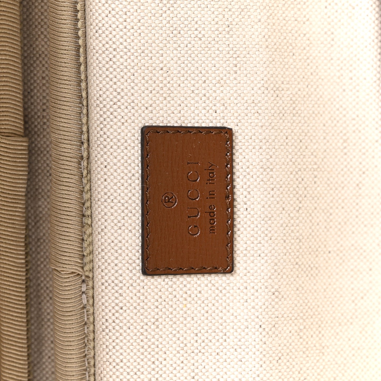 GG Supreme Monogram Azalea Calfskin Retro Interlocking G Small Savoy Cabin Trolley Beige Ebony Brown Sugar
