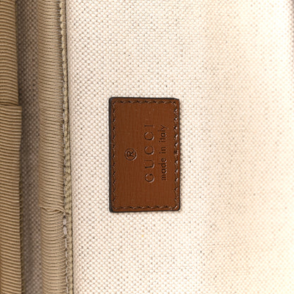 Gucci GG Supreme Monogram Azalea Calfskin Retro Interlocking G Small Savoy Cabin Trolley Beige Ebony Brown Sugar 5 of 9