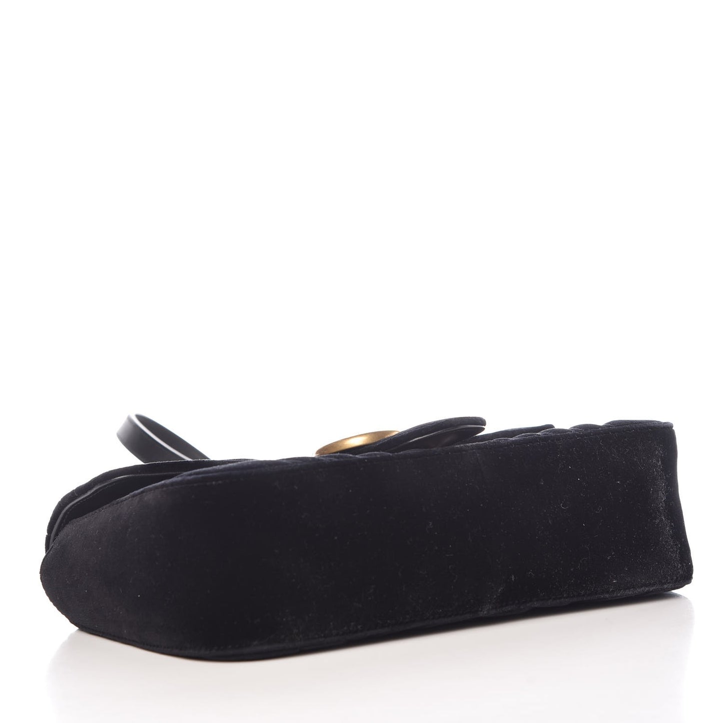 Velvet Matelasse Small GG Marmont Shoulder Bag Black